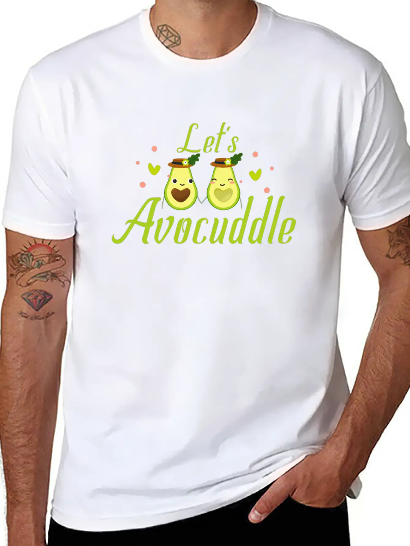 LET'S AVOCUDDLE Basic Graphic T-Shirt – Daily Comfort In Soft Cotton