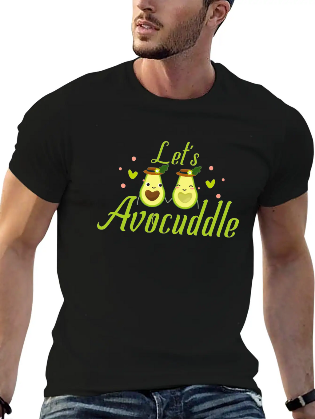 LET'S AVOCUDDLE Basic Graphic T-Shirt – Daily Comfort In Soft Cotton