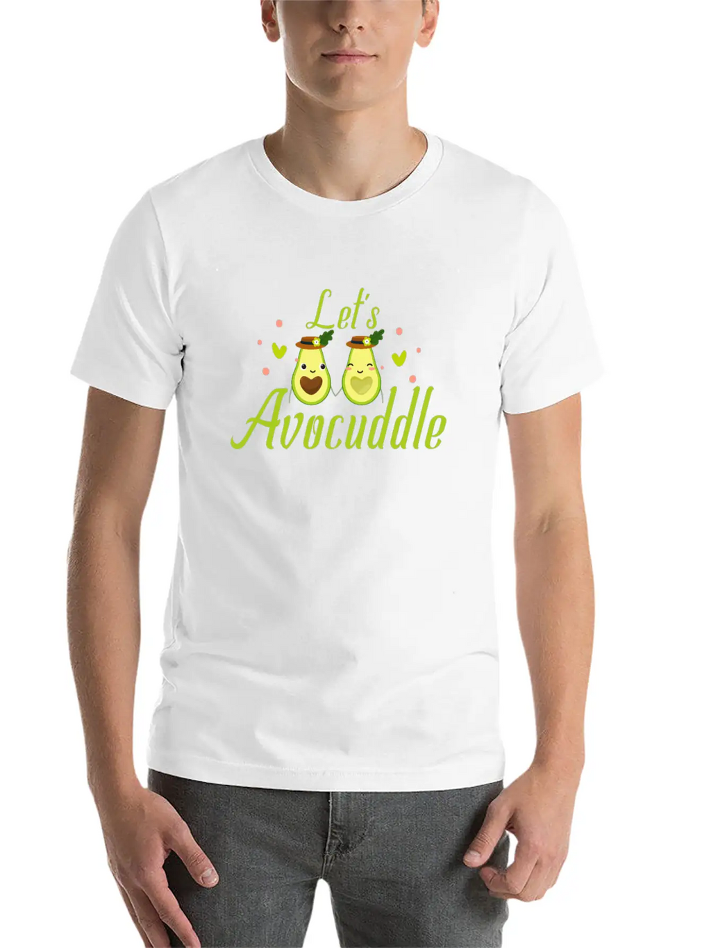 LET'S AVOCUDDLE Basic Graphic T-Shirt – Daily Comfort In Soft Cotton