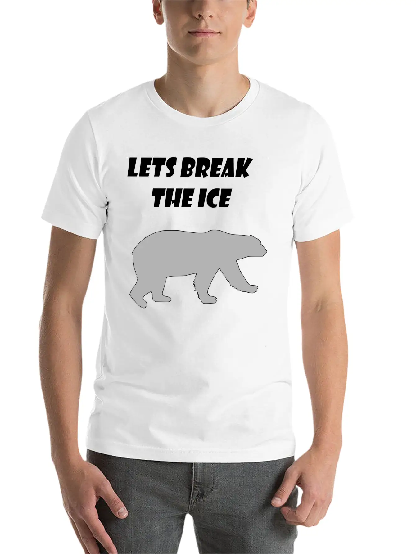 Lets Break The Ice Basic Graphic T-Shirt – Daily Comfort In Soft Cotton