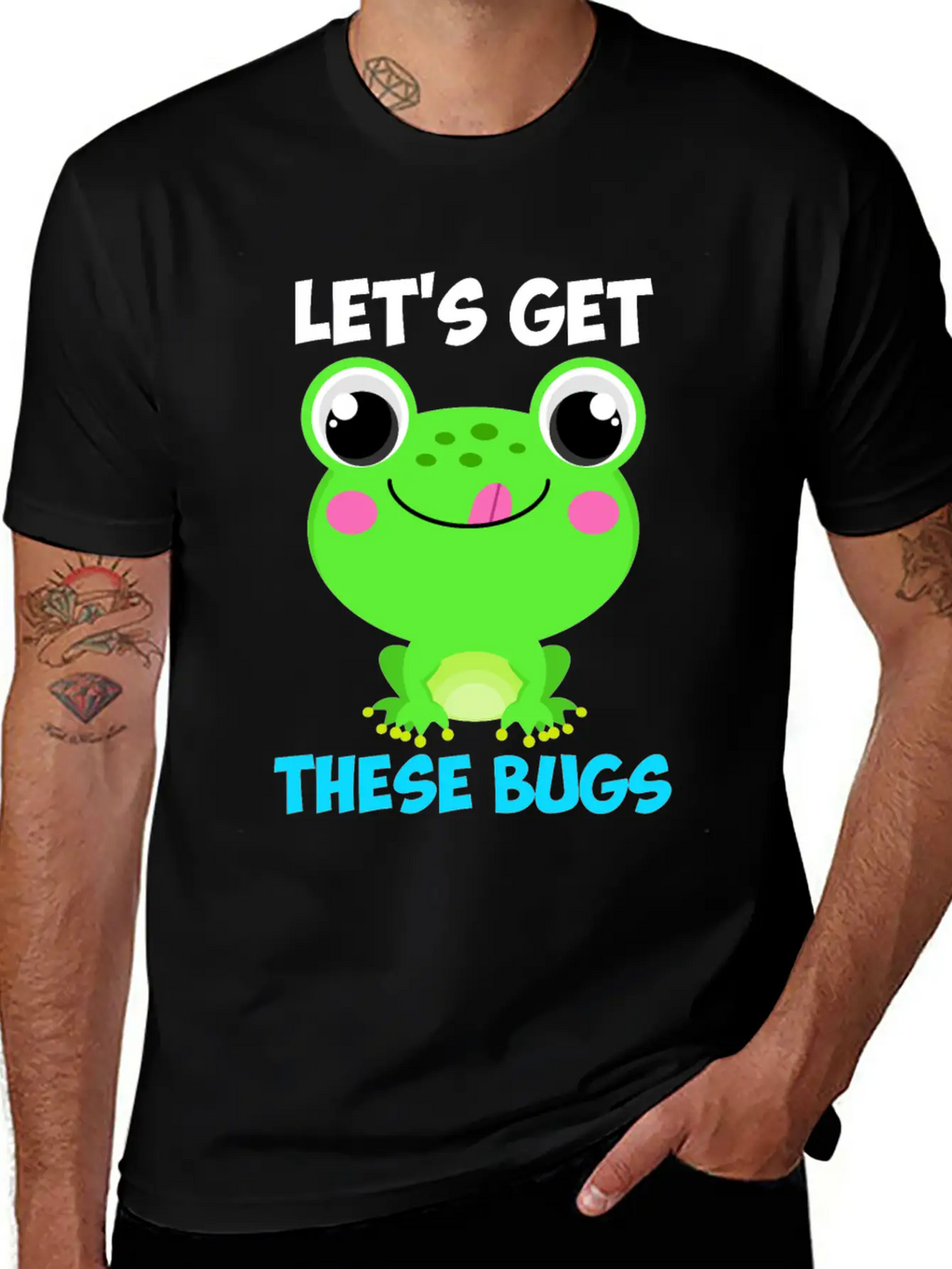 Let's Get These Bugs Frog Programmer Basic Graphic T-Shirt – Daily Comfort In Soft Cotton