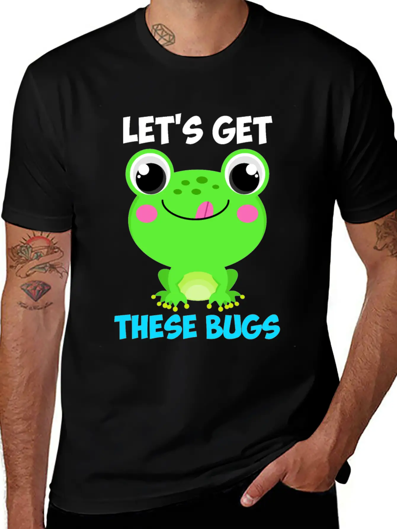Let's Get These Bugs Frog Programmer Basic Graphic T-Shirt – Daily Comfort In Soft Cotton