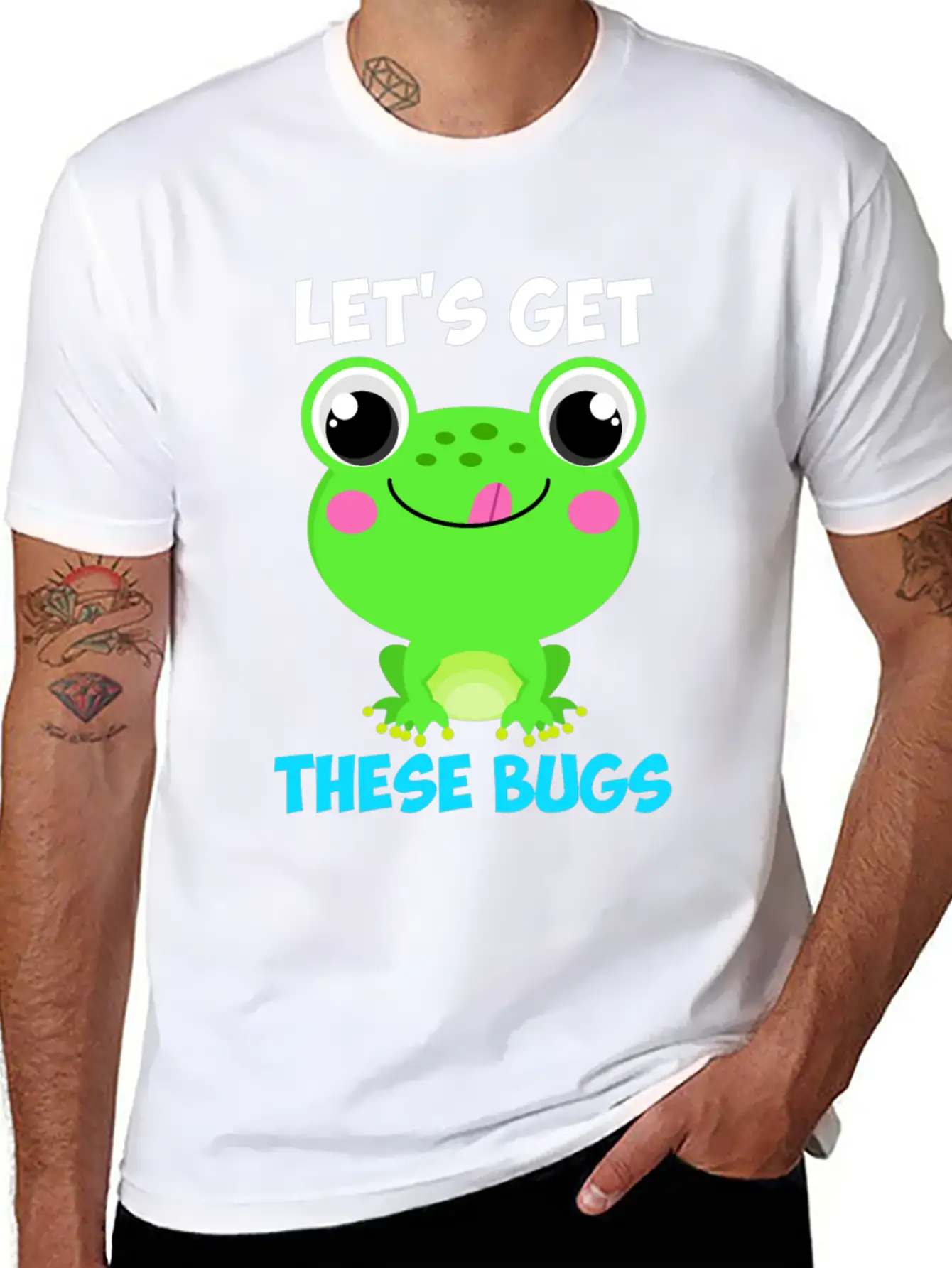 Let's Get These Bugs Frog Programmer Basic Graphic T-Shirt – Daily Comfort In Soft Cotton