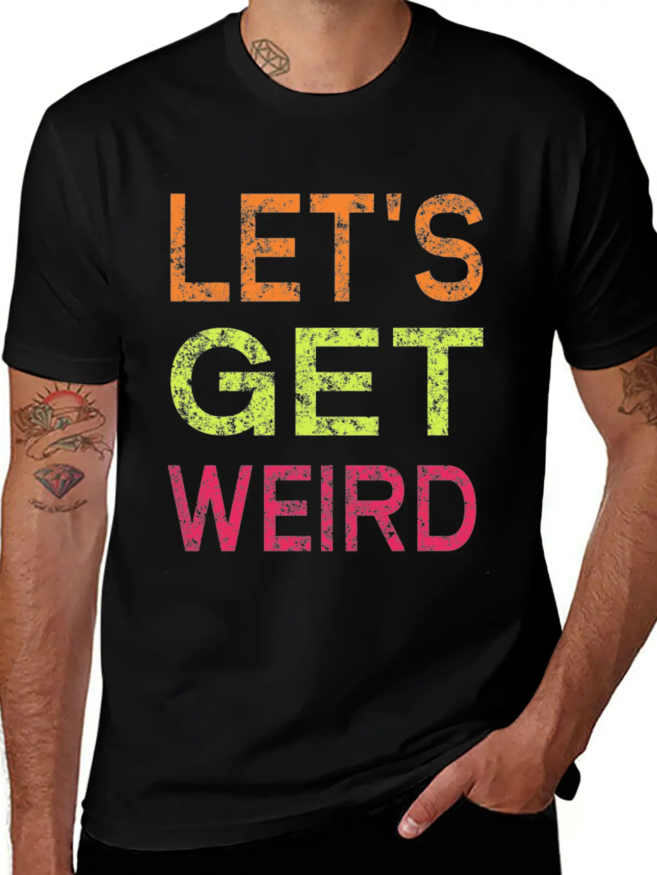 Let's Get Weird Relaxed Everyday Tee – Lightweight And Durable Cotton