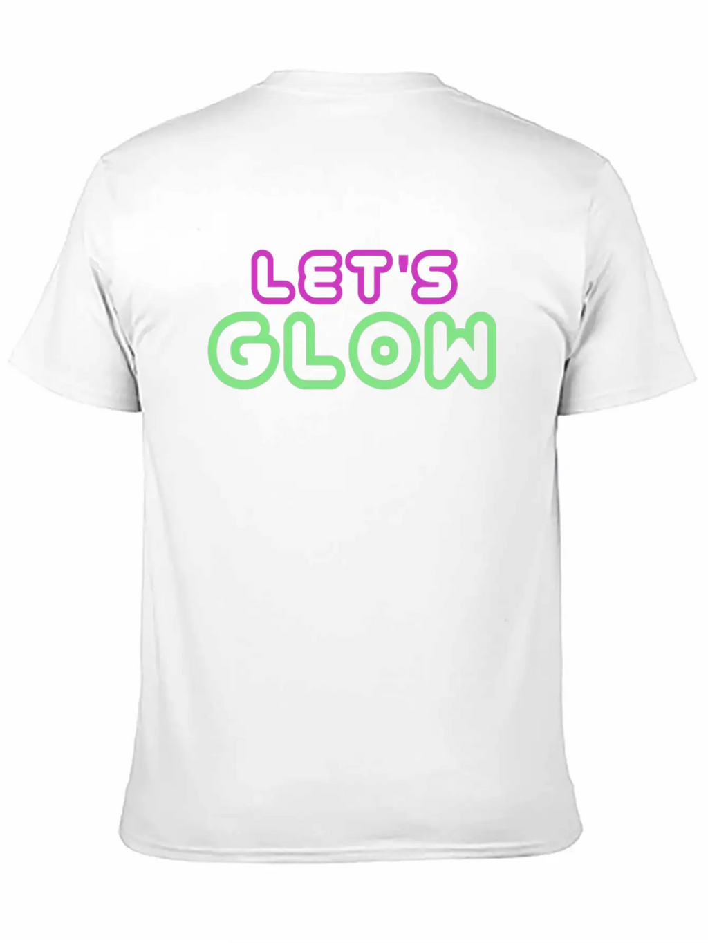 Let's Glow Glowing Effect Party 80's Retro Novelty Timeless Short Sleeve Tee – Comfy And Minimalist Design