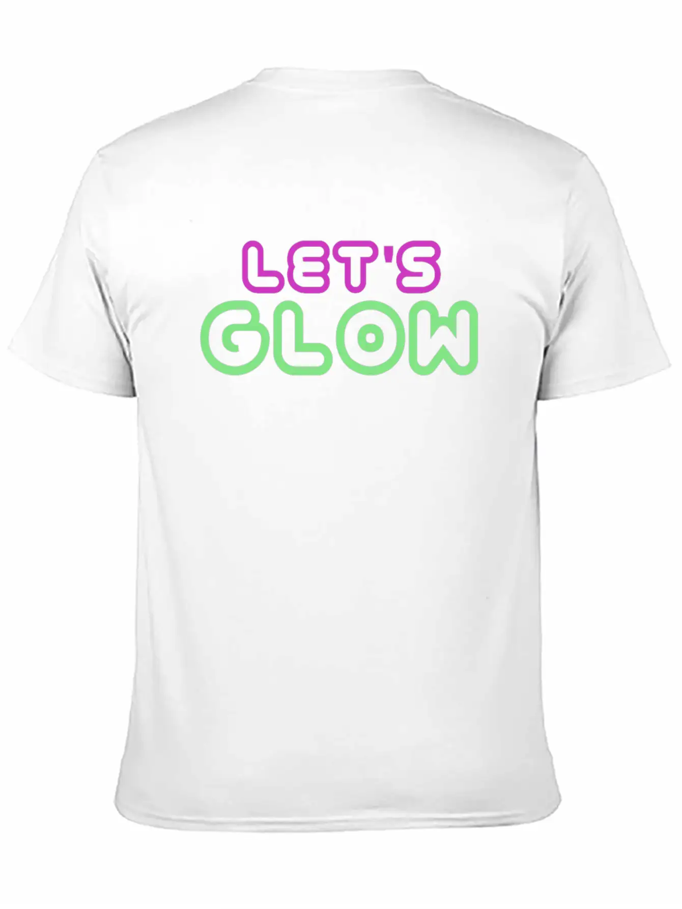 Let's Glow Glowing Effect Party 80's Retro Novelty Timeless Short Sleeve Tee – Comfy And Minimalist Design