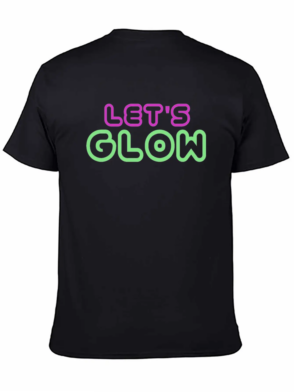 Let's Glow Glowing Effect Party 80's Retro Novelty Timeless Short Sleeve Tee – Comfy And Minimalist Design