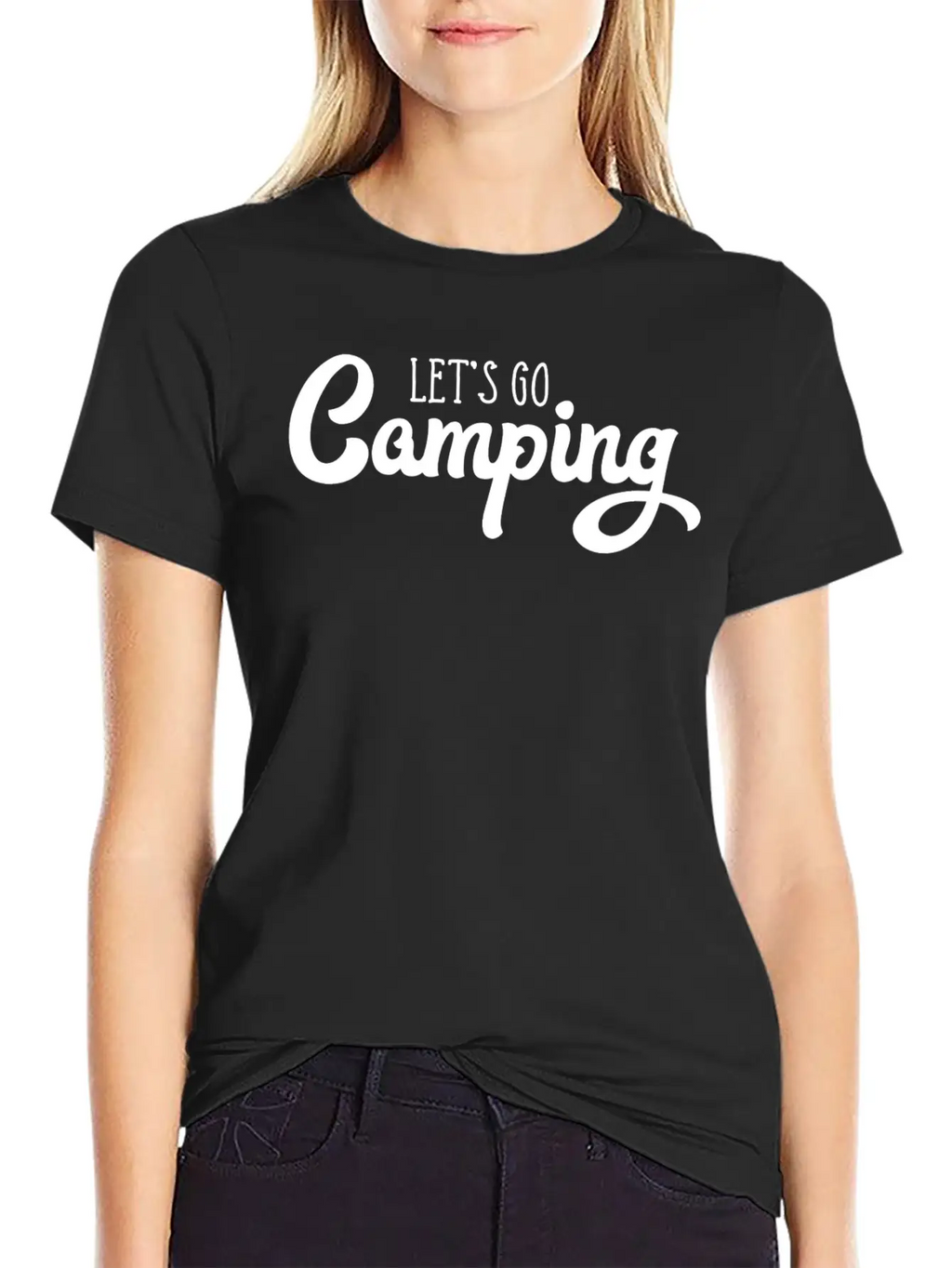 Let's Go Camping Classic Cotton Tee – Unisex Comfort For Any Season
