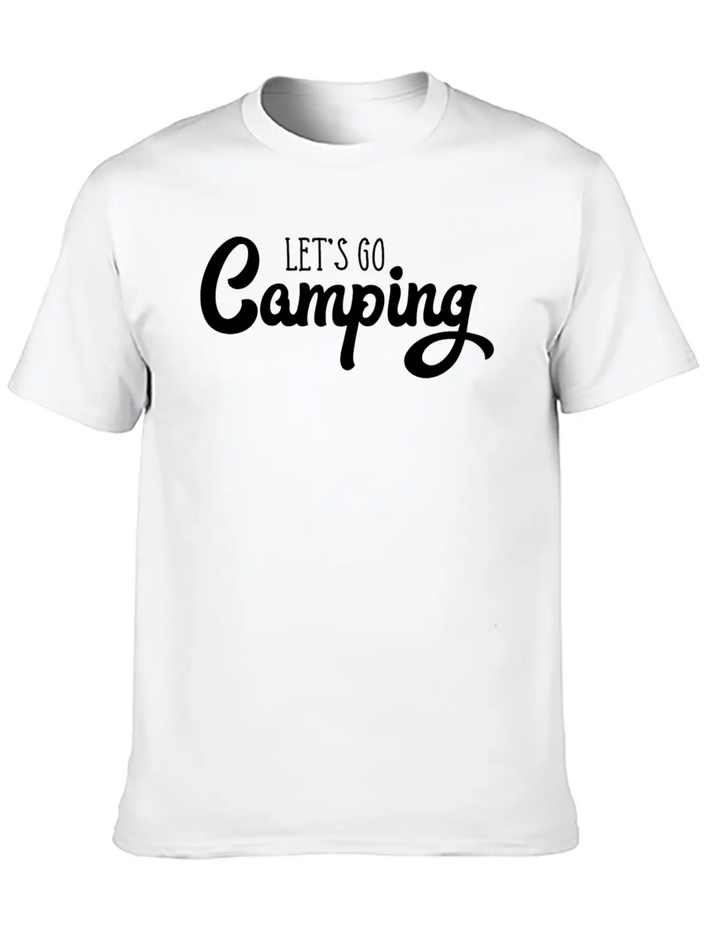 Let's Go Camping Classic Cotton Tee – Unisex Comfort For Any Season