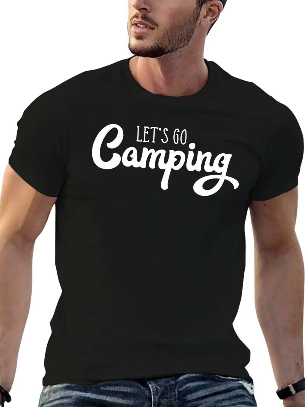 Let's Go Camping Classic Cotton Tee – Unisex Comfort For Any Season