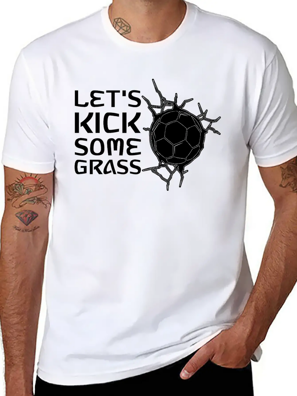 Let's Kick Some Grass 2 Classic Cotton Tee – Unisex Comfort For Any Season