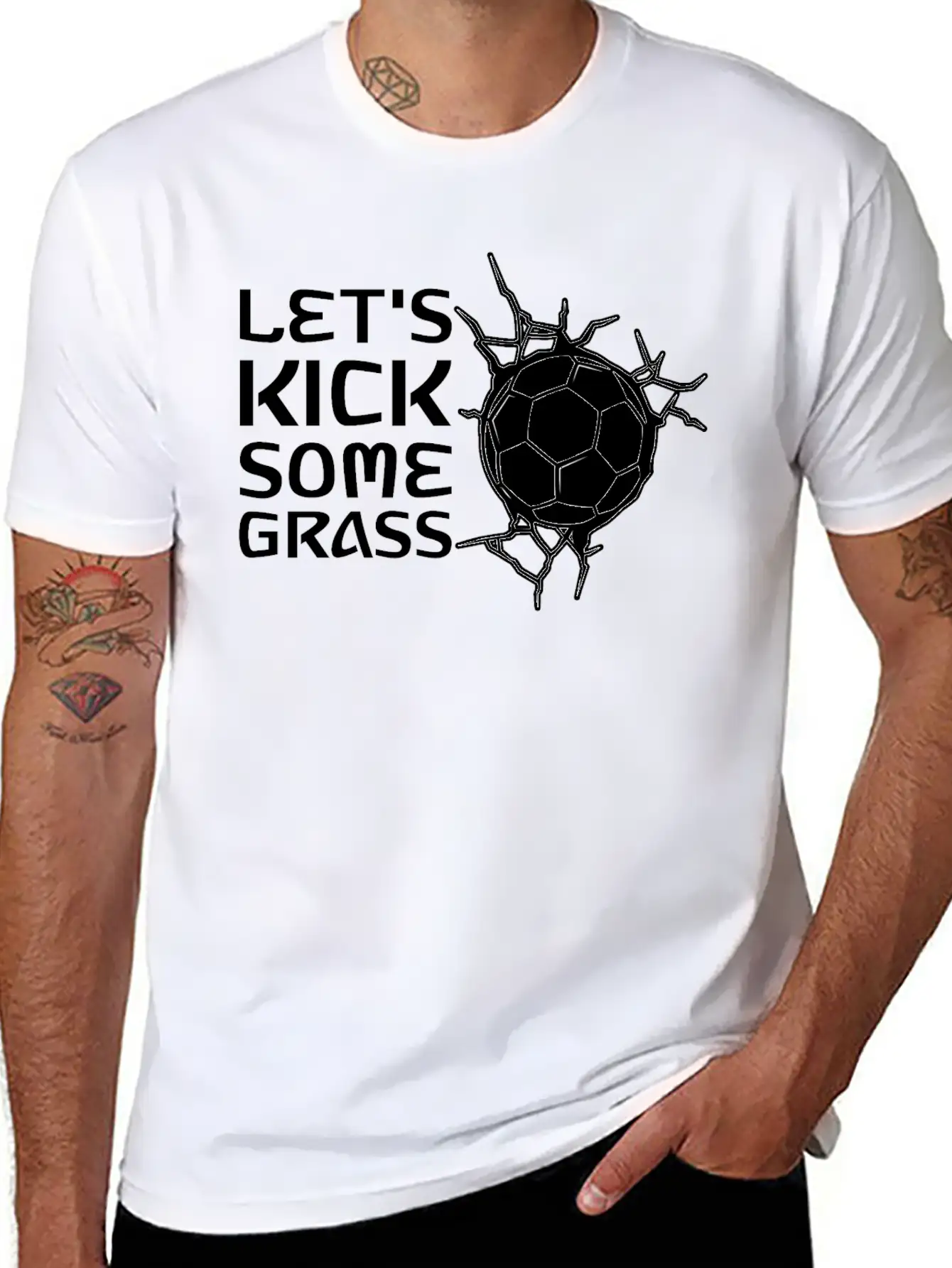 Let's Kick Some Grass 2 Classic Cotton Tee – Unisex Comfort For Any Season