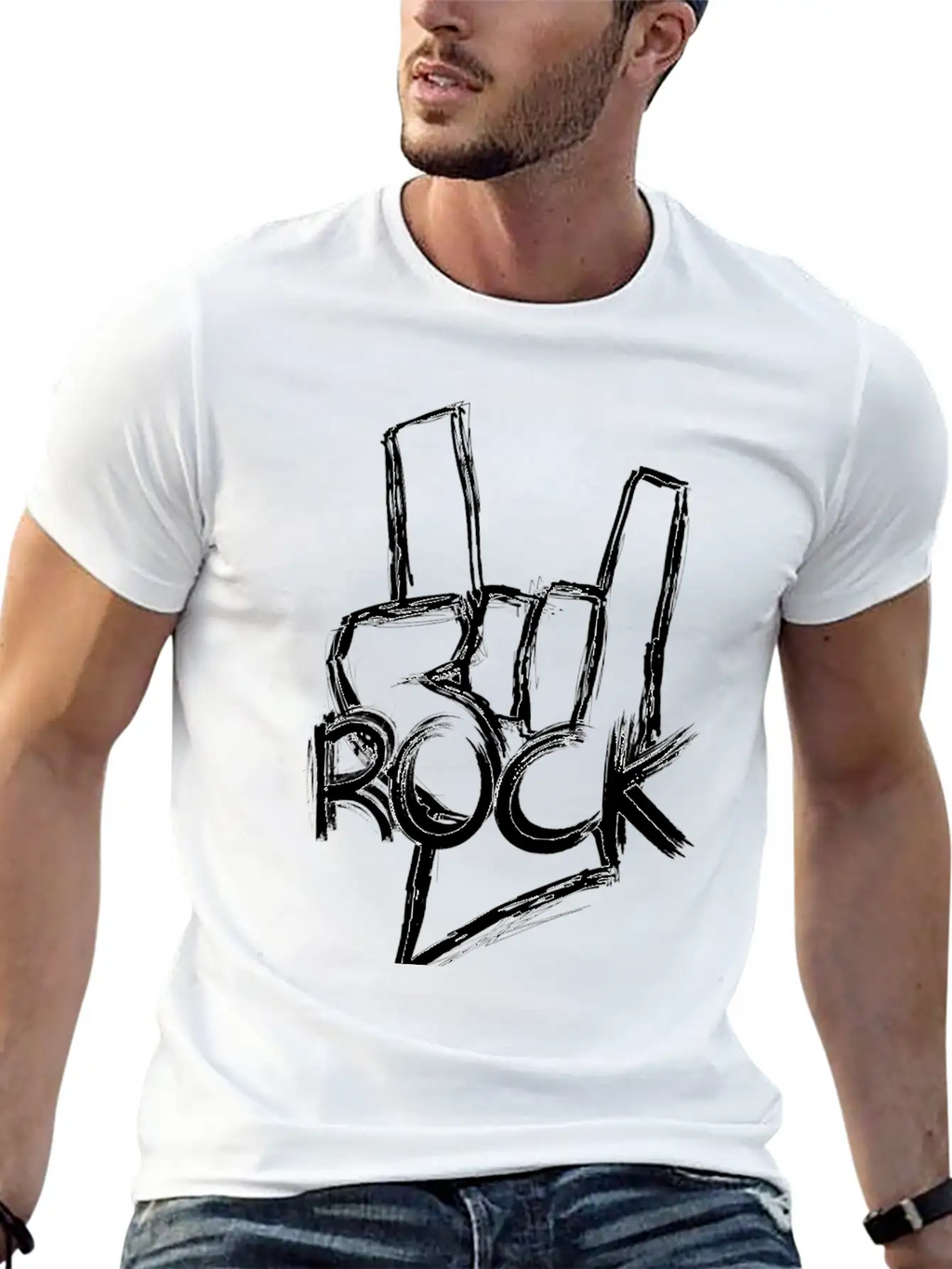 Let´s Rock! - Rock Music Breathable Soft Cotton T-Shirt – Timeless Casual Look