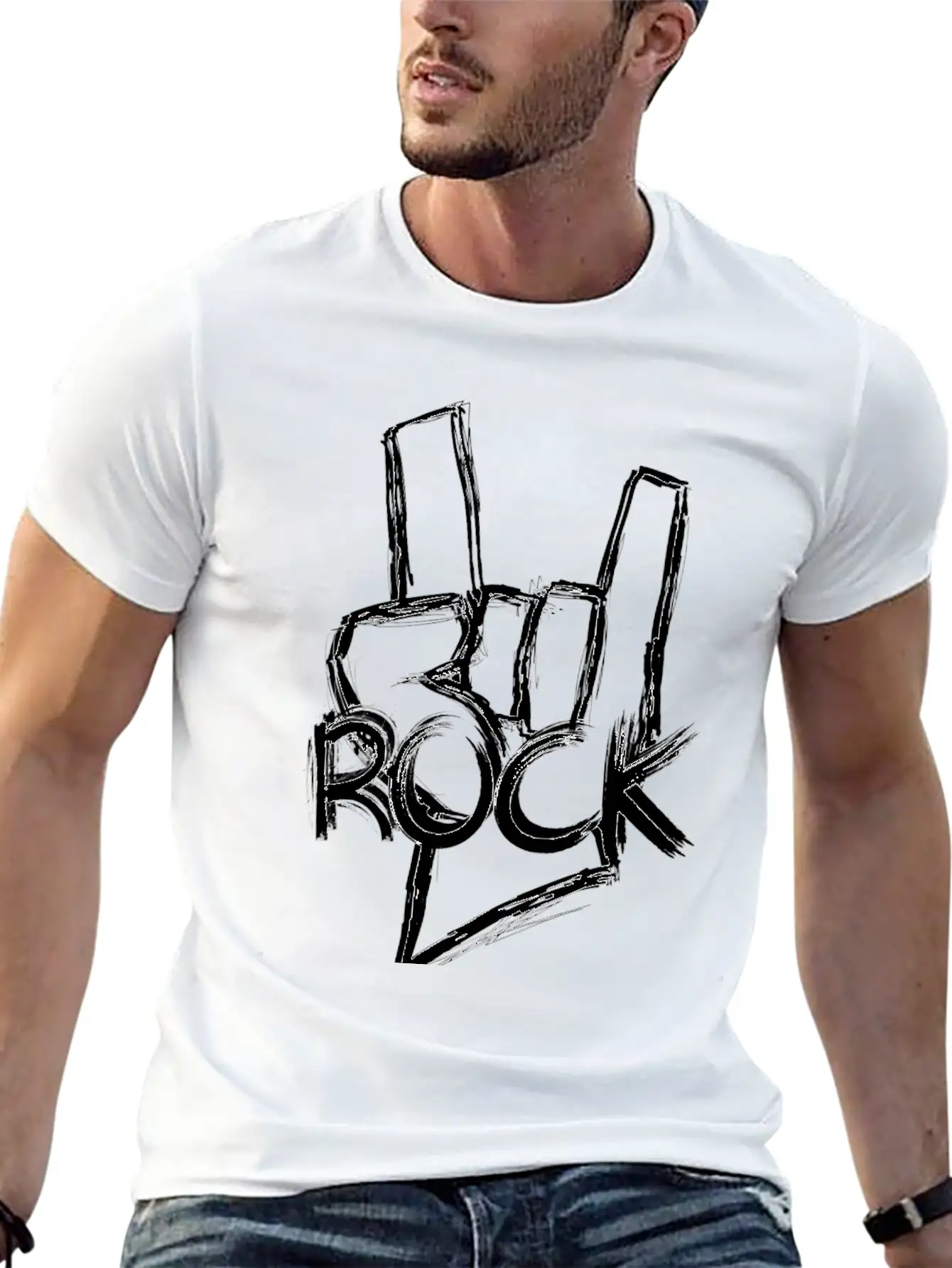 Let´s Rock! - Rock Music Breathable Soft Cotton T-Shirt – Timeless Casual Look