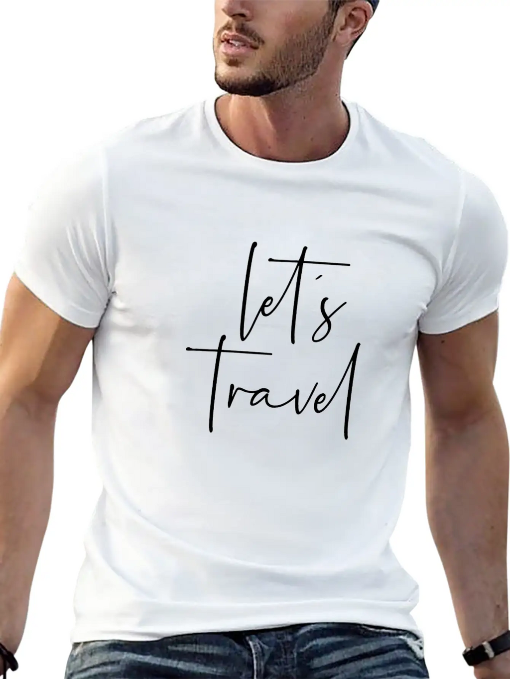 Let´s Travel Breathable Soft Cotton T-Shirt – Timeless Casual Look