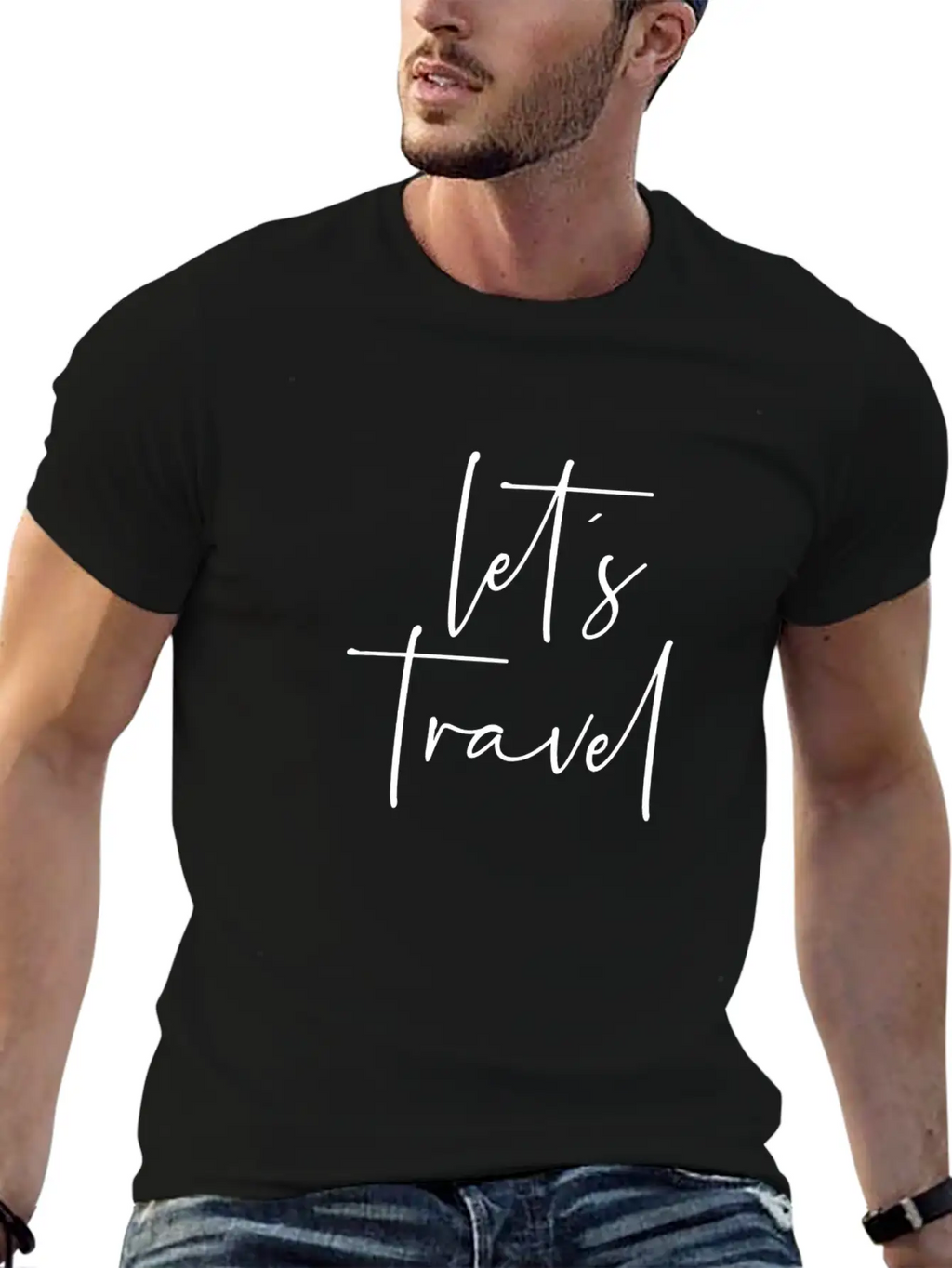 Let´s Travel Breathable Soft Cotton T-Shirt – Timeless Casual Look