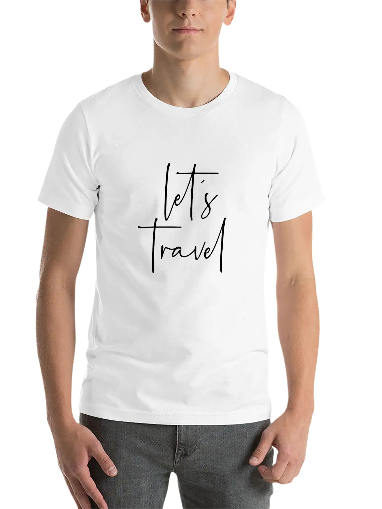 Let´s Travel Breathable Soft Cotton T-Shirt – Timeless Casual Look