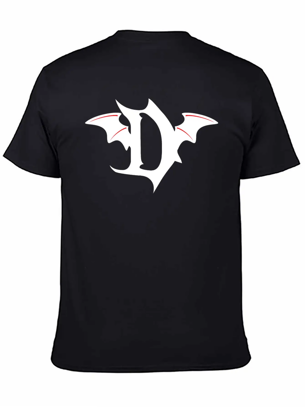 Letter D Gothic Bat Breathable Soft Cotton T-Shirt – Timeless Casual Look
