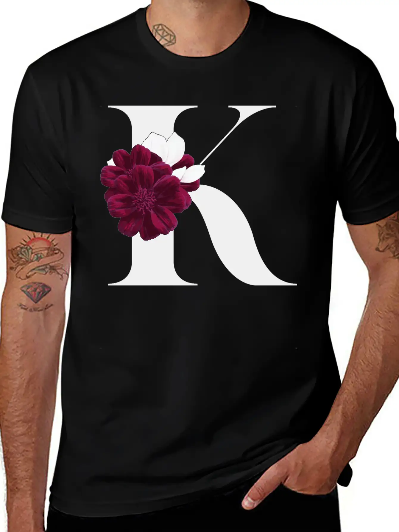 Letter K Flower Gift Idea Classic Cotton Tee – Unisex Comfort For Any Season