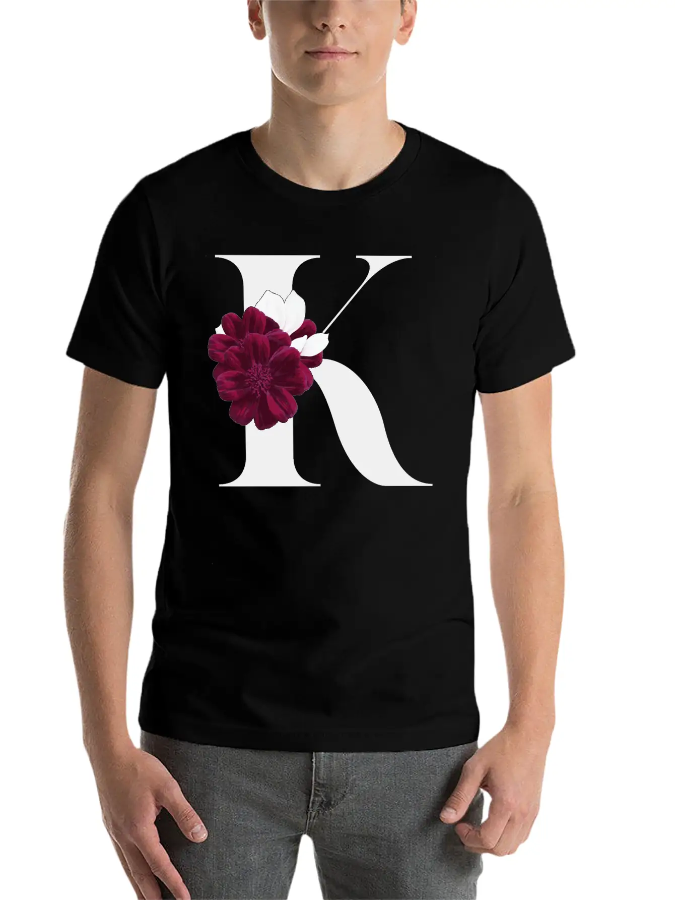 Letter K Flower Gift Idea Classic Cotton Tee – Unisex Comfort For Any Season