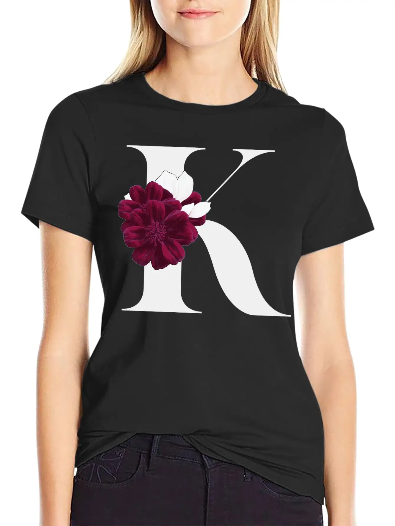 Letter K Flower Gift Idea Classic Cotton Tee – Unisex Comfort For Any Season