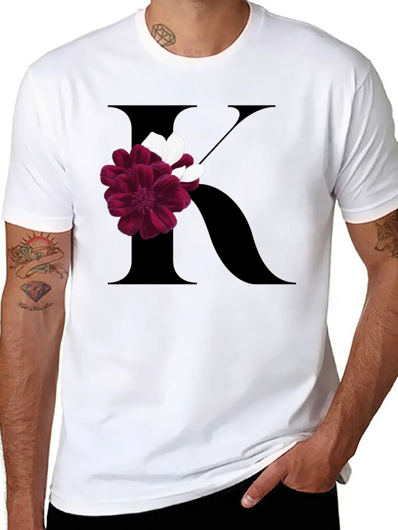 Letter K Flower Gift Idea Classic Cotton Tee – Unisex Comfort For Any Season