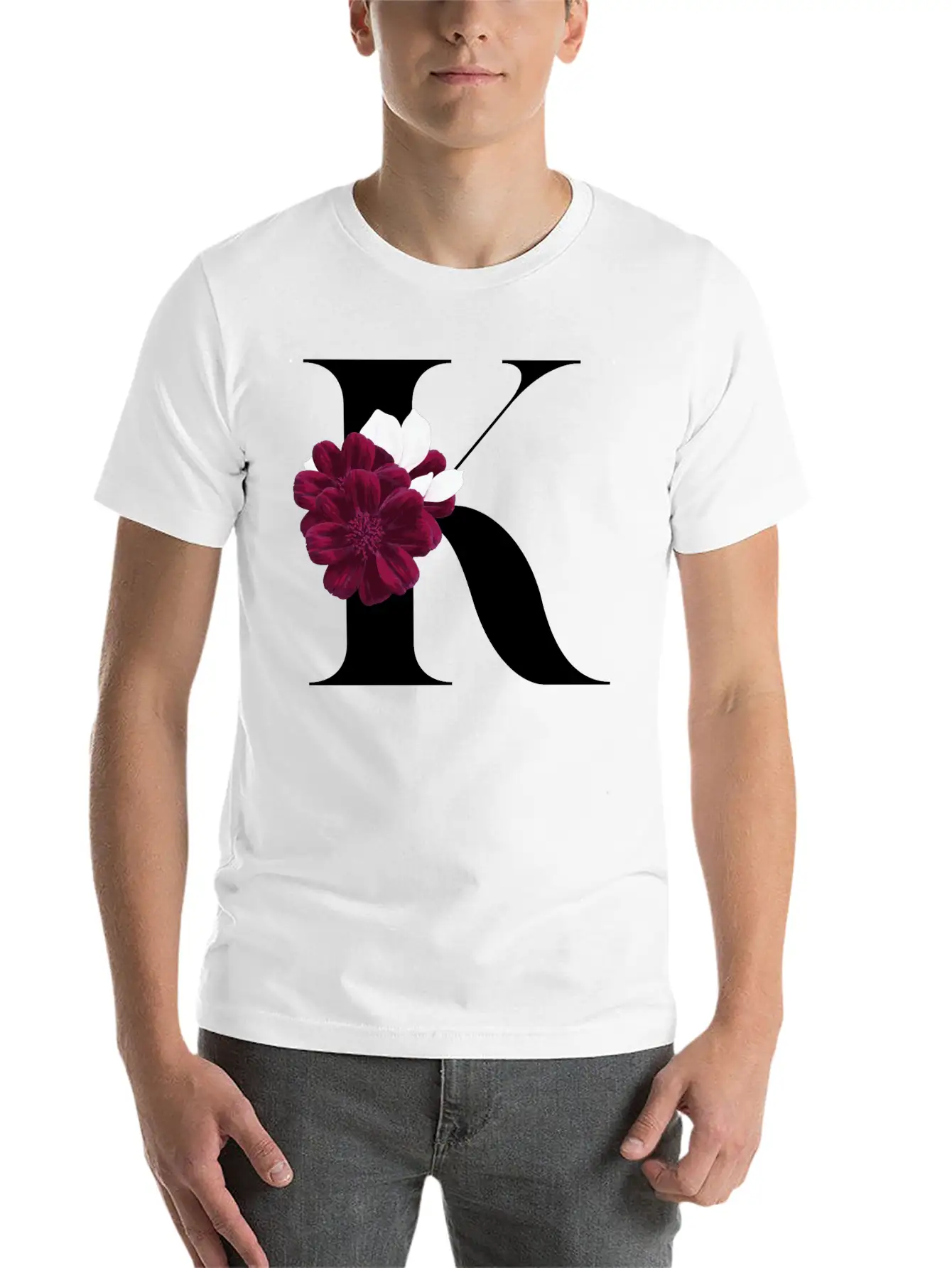 Letter K Flower Gift Idea Classic Cotton Tee – Unisex Comfort For Any Season