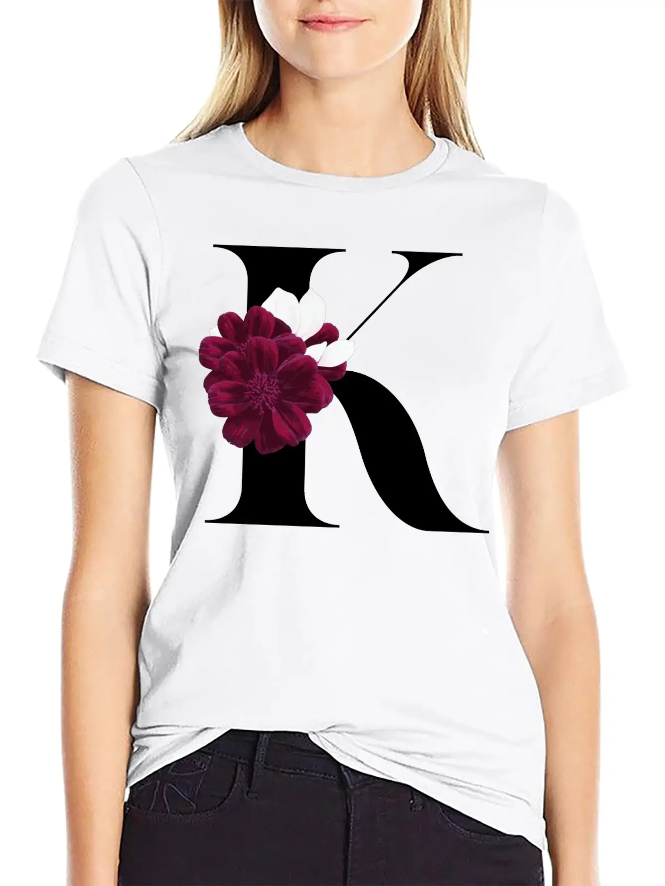 Letter K Flower Gift Idea Classic Cotton Tee – Unisex Comfort For Any Season