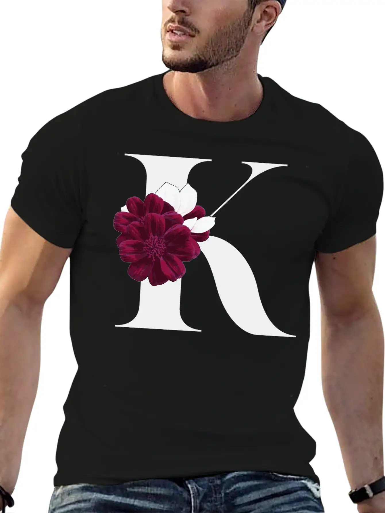 Letter K Flower Gift Idea Classic Cotton Tee – Unisex Comfort For Any Season
