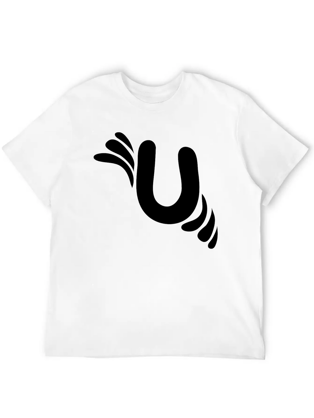 Letter U & Pattern Classic Cotton Tee – Unisex Comfort For Any Season