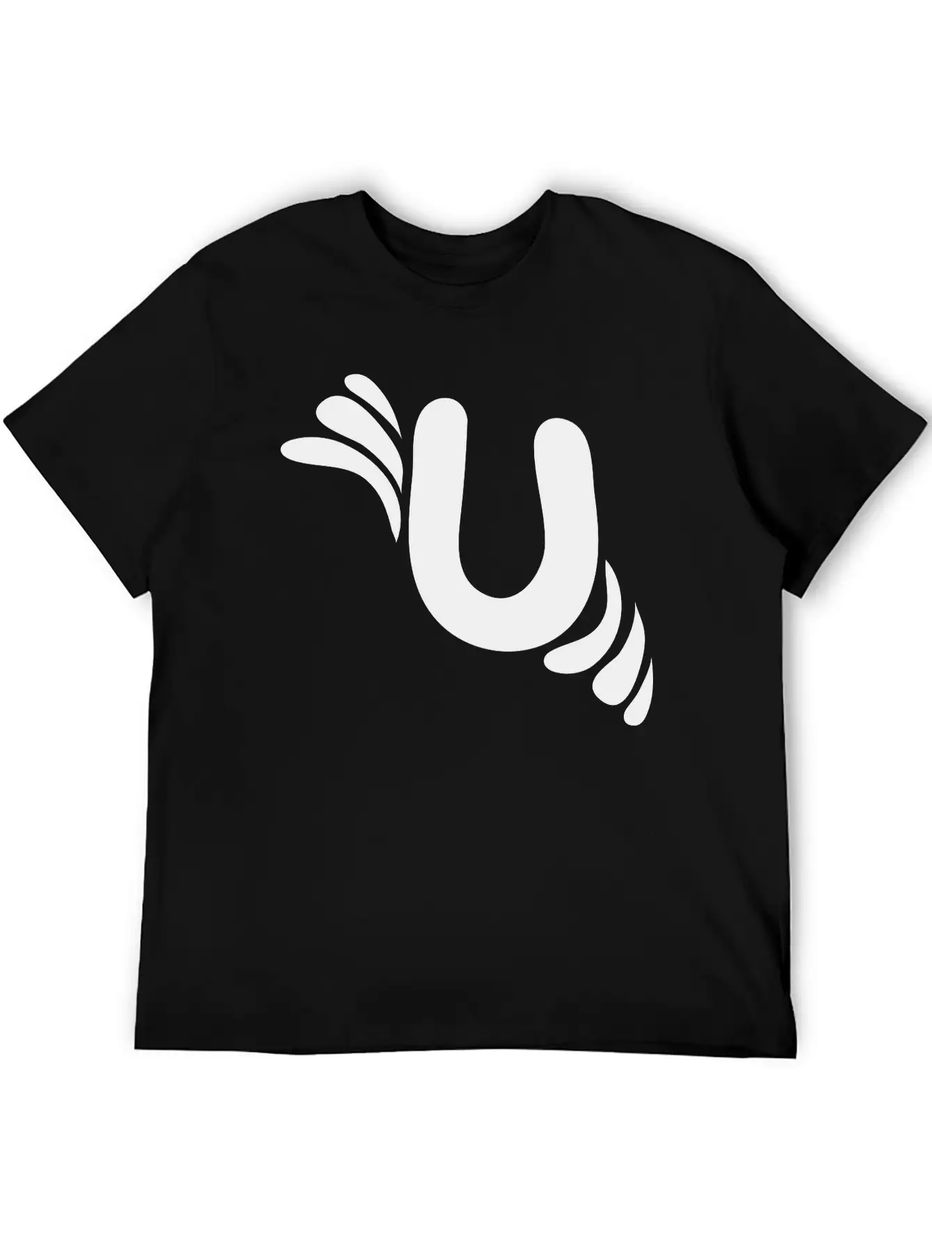 Letter U & Pattern Classic Cotton Tee – Unisex Comfort For Any Season