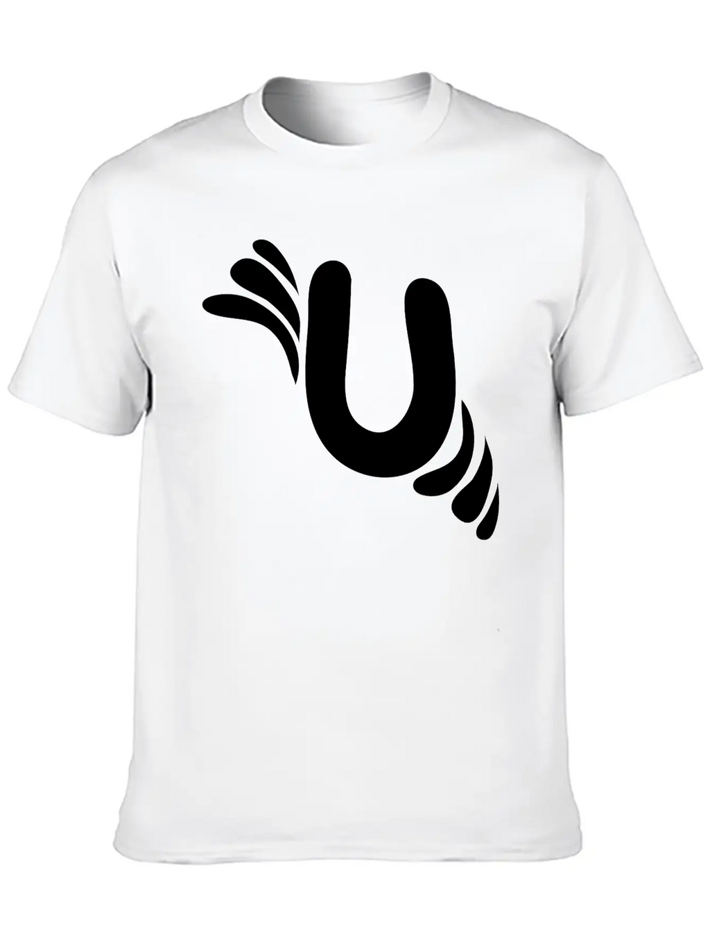 Letter U & Pattern Classic Cotton Tee – Unisex Comfort For Any Season