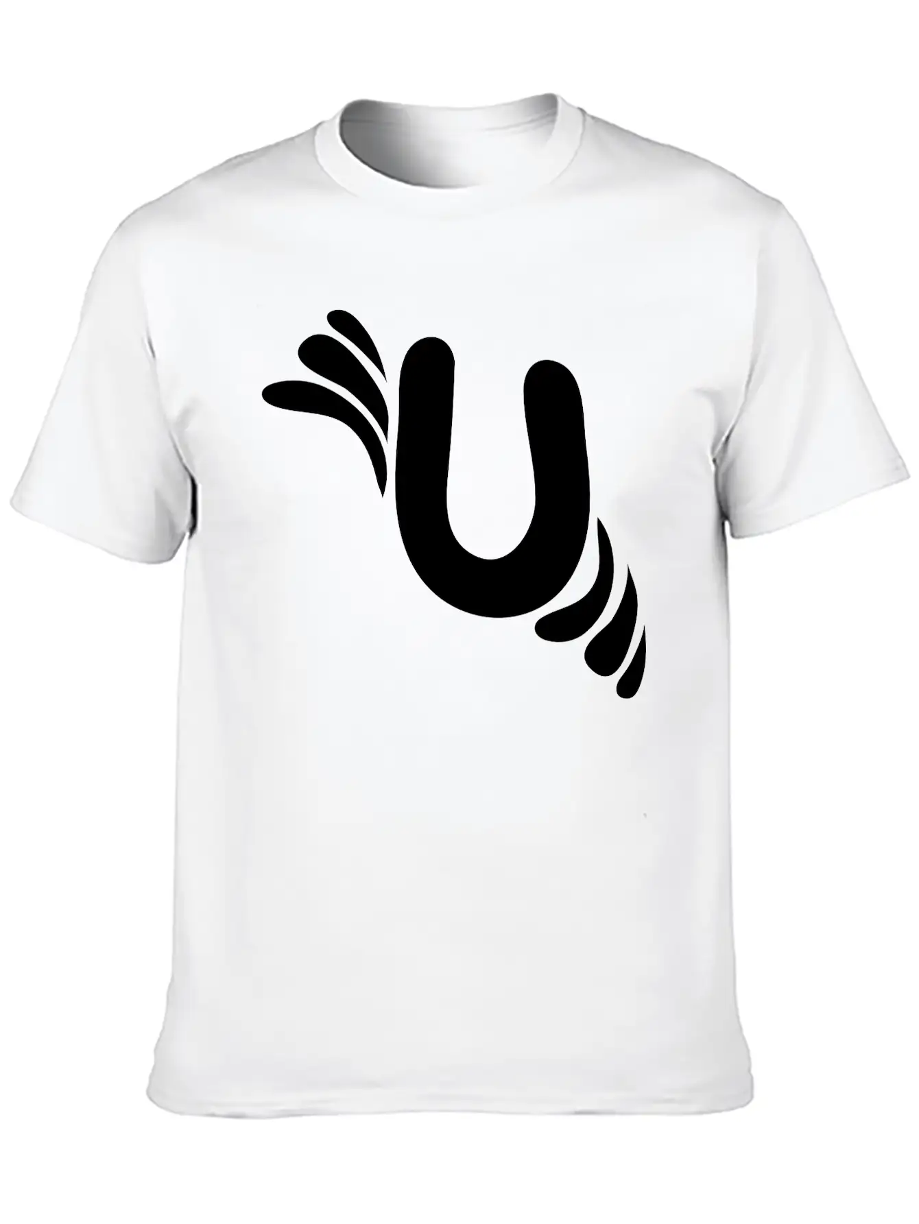 Letter U & Pattern Classic Cotton Tee – Unisex Comfort For Any Season
