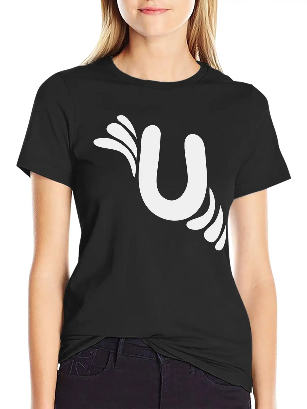 Letter U & Pattern Classic Cotton Tee – Unisex Comfort For Any Season