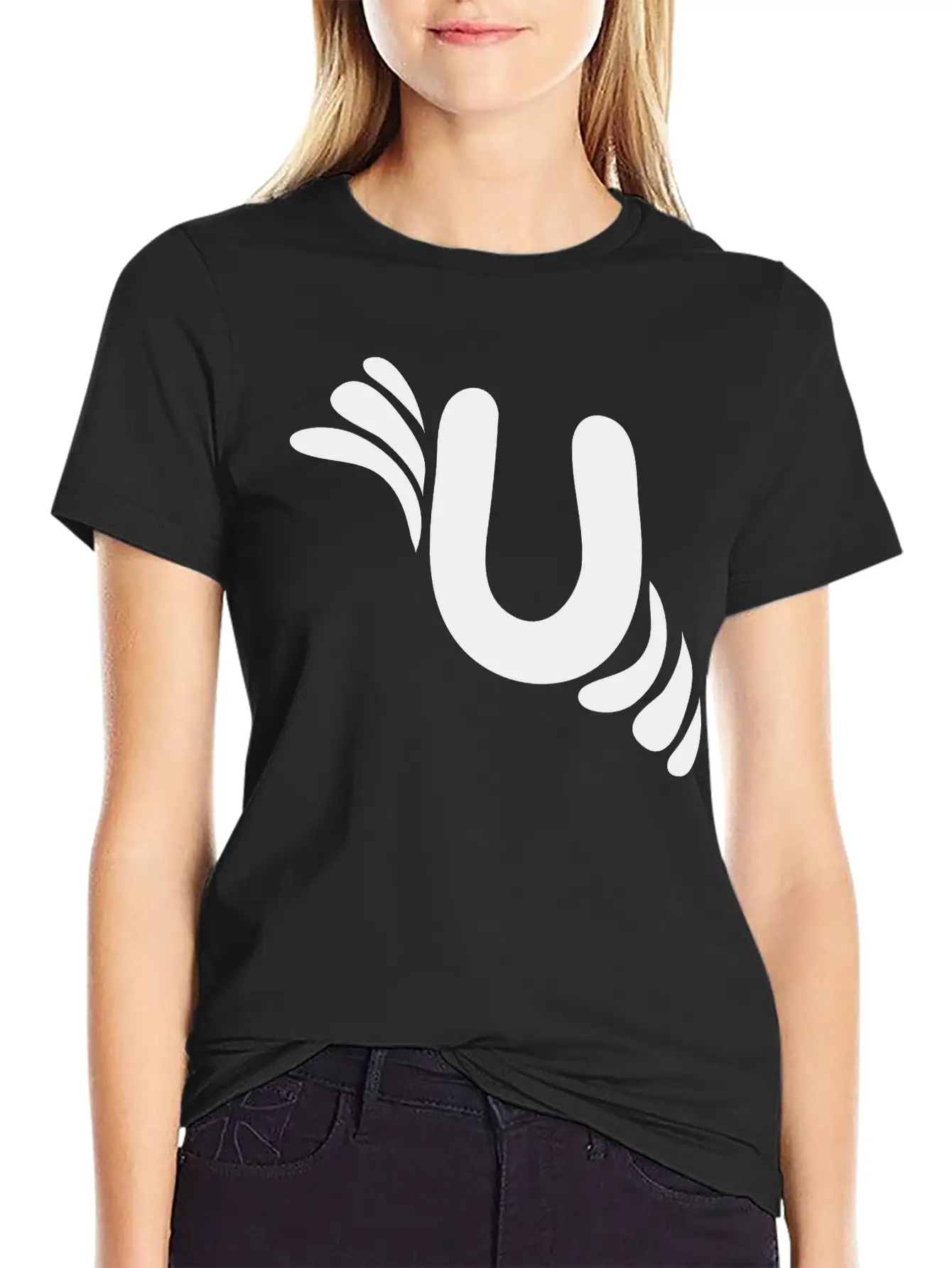 Letter U & Pattern Classic Cotton Tee – Unisex Comfort For Any Season