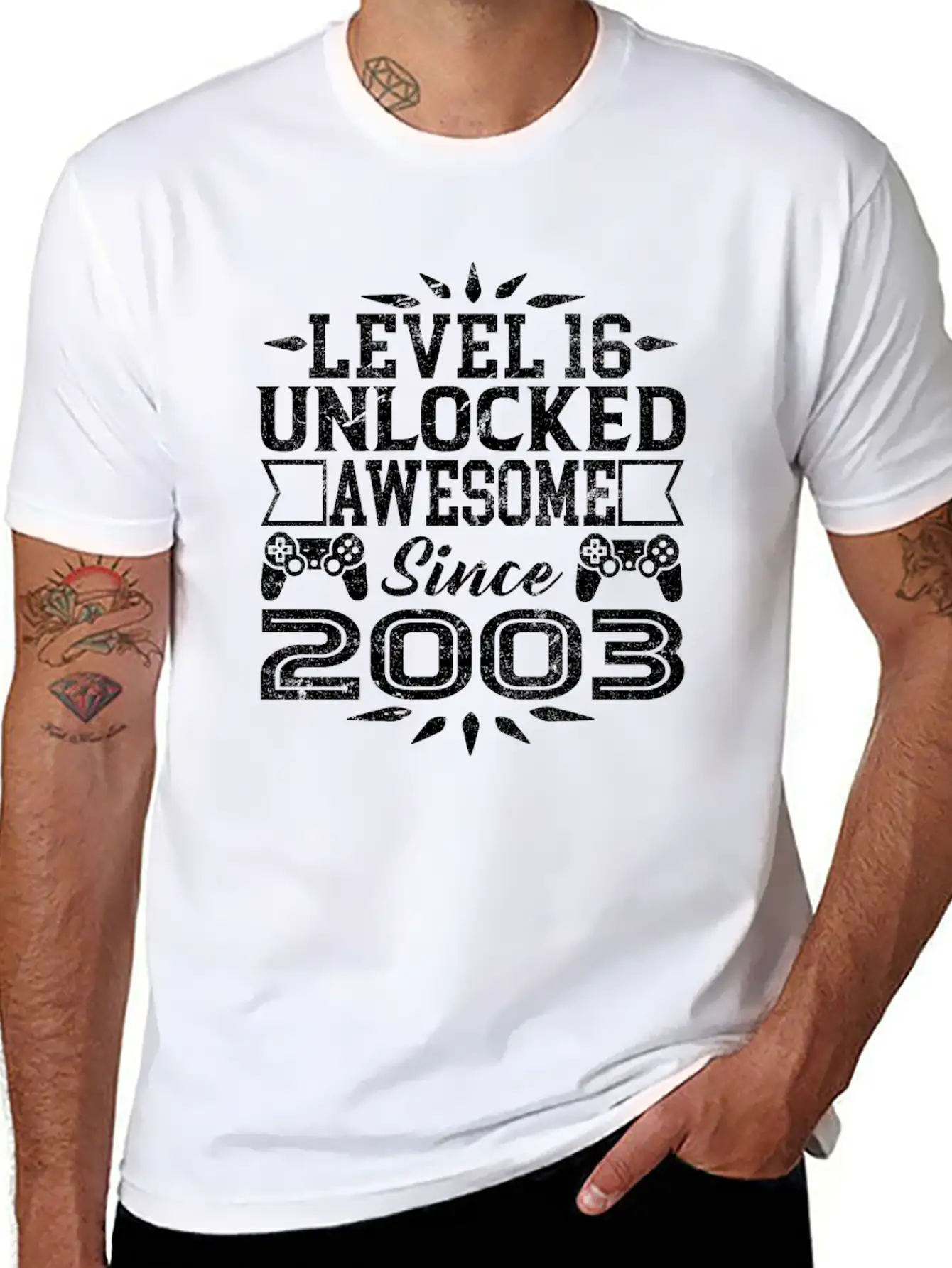 Level 16 Unlocked Awesome Since 2003 16th Birthday Classic Cotton Tee – Unisex Comfort For Any Season