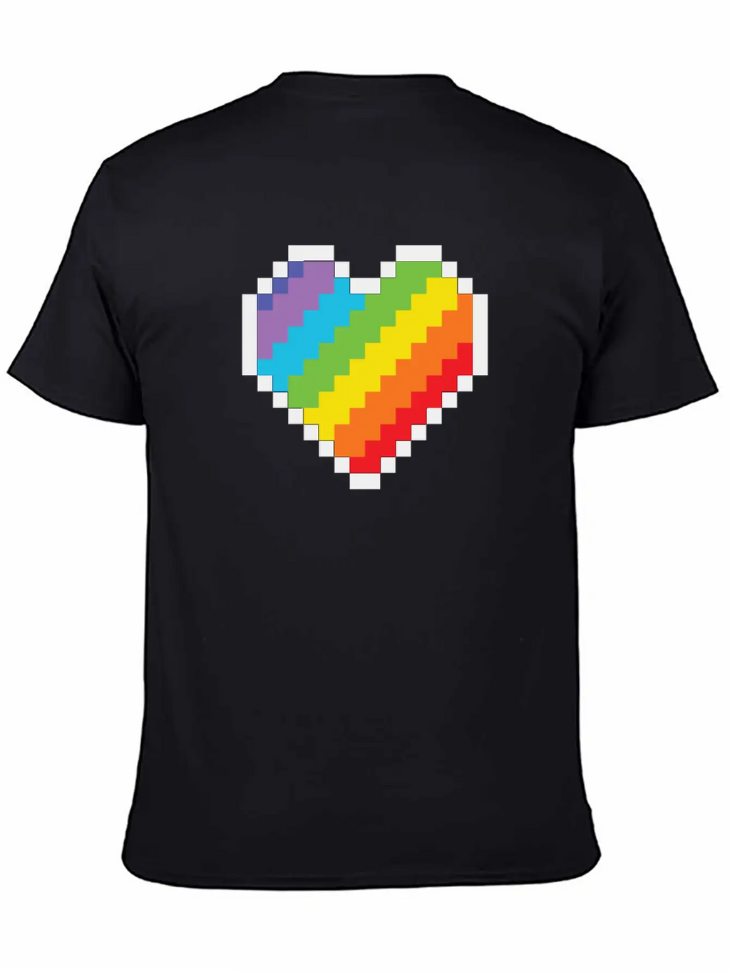 Lgbt Pride Gaymer Pixel Art Heart Basic Graphic T-Shirt – Daily Comfort In Soft Cotton