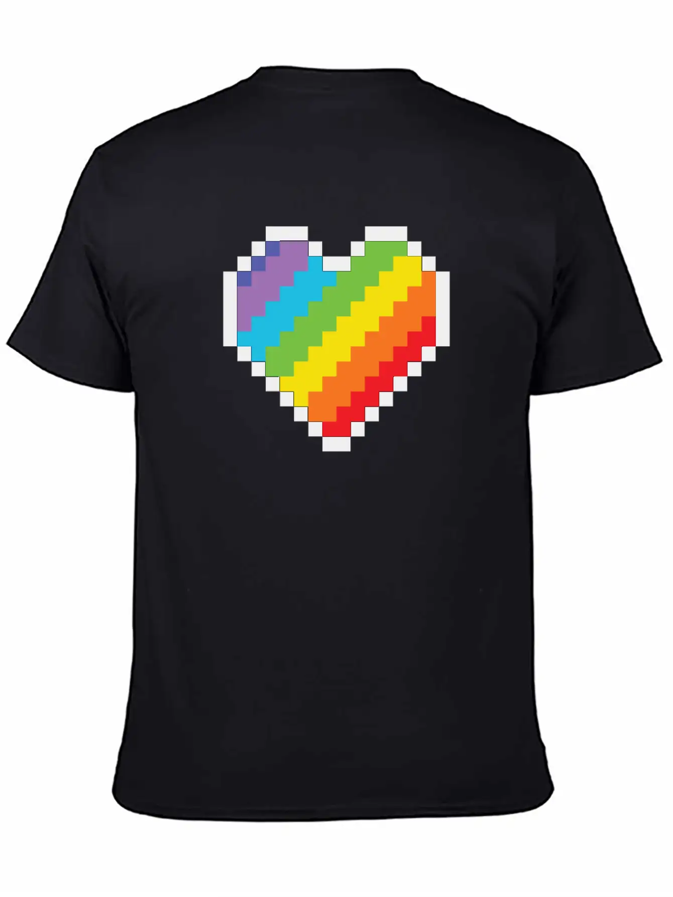 Lgbt Pride Gaymer Pixel Art Heart Basic Graphic T-Shirt – Daily Comfort In Soft Cotton