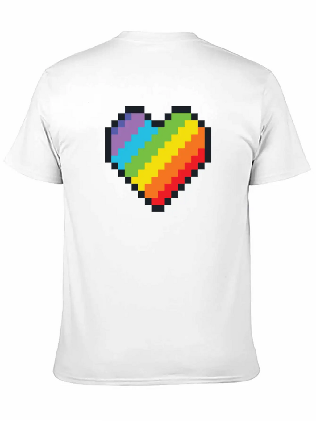 Lgbt Pride Gaymer Pixel Art Heart Basic Graphic T-Shirt – Daily Comfort In Soft Cotton