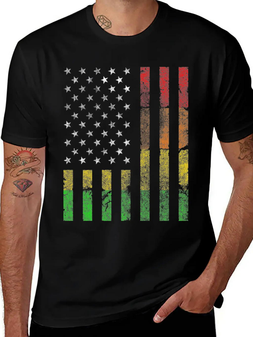 LGBT USA Flag Gay Pride Month Transgender Rainbow Basic Graphic T-Shirt – Daily Comfort In Soft Cotton