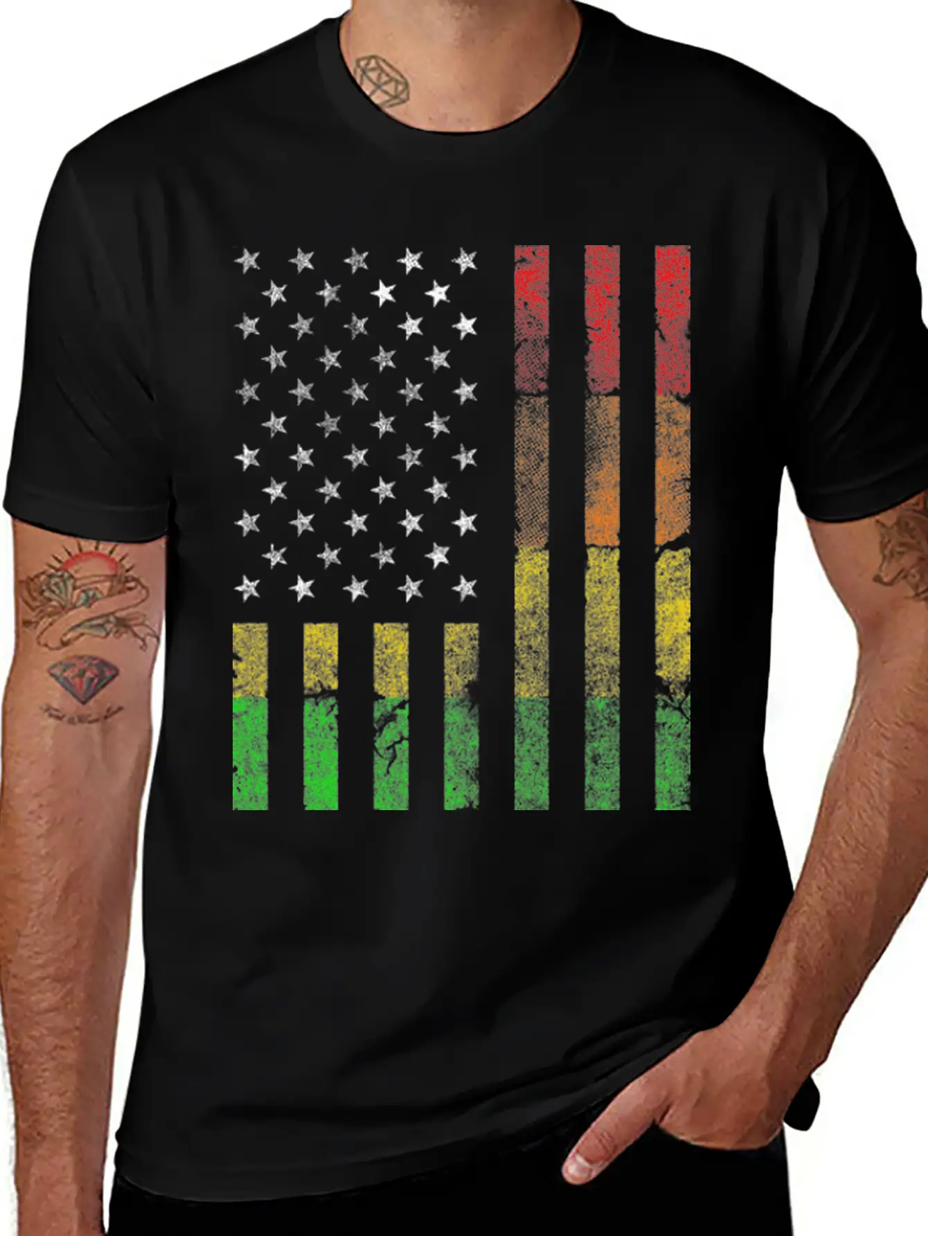 LGBT USA Flag Gay Pride Month Transgender Rainbow Basic Graphic T-Shirt – Daily Comfort In Soft Cotton