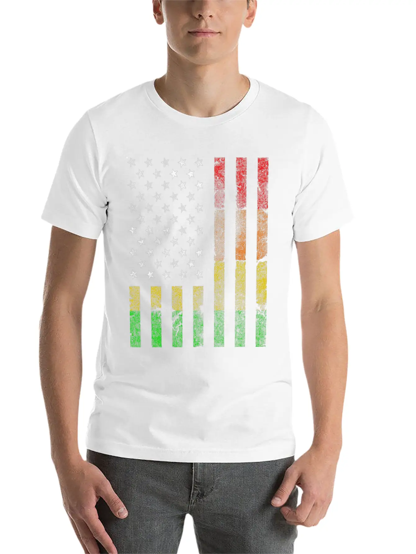 LGBT USA Flag Gay Pride Month Transgender Rainbow Basic Graphic T-Shirt – Daily Comfort In Soft Cotton