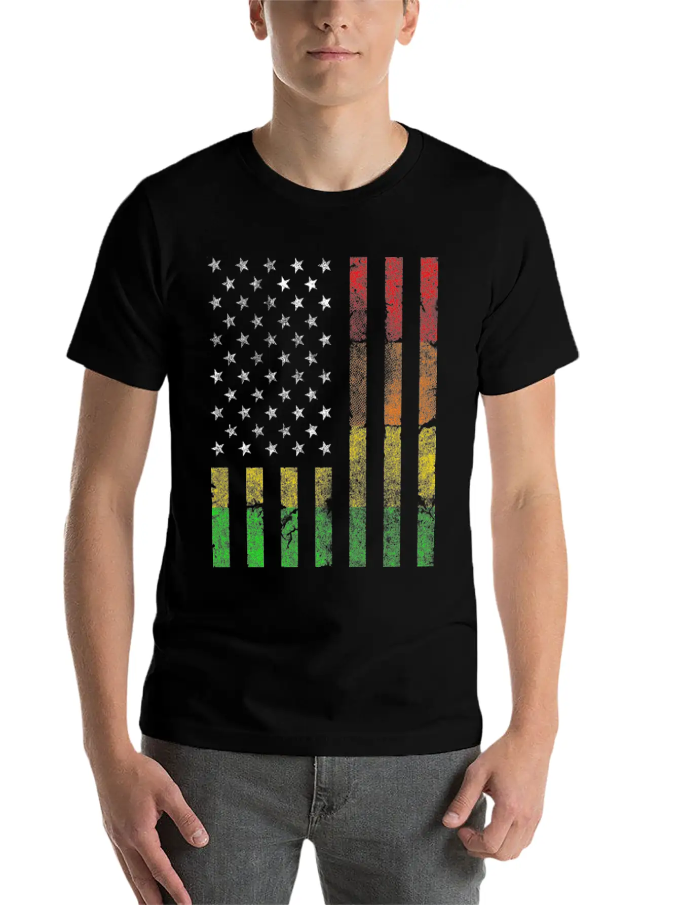 LGBT USA Flag Gay Pride Month Transgender Rainbow Basic Graphic T-Shirt – Daily Comfort In Soft Cotton