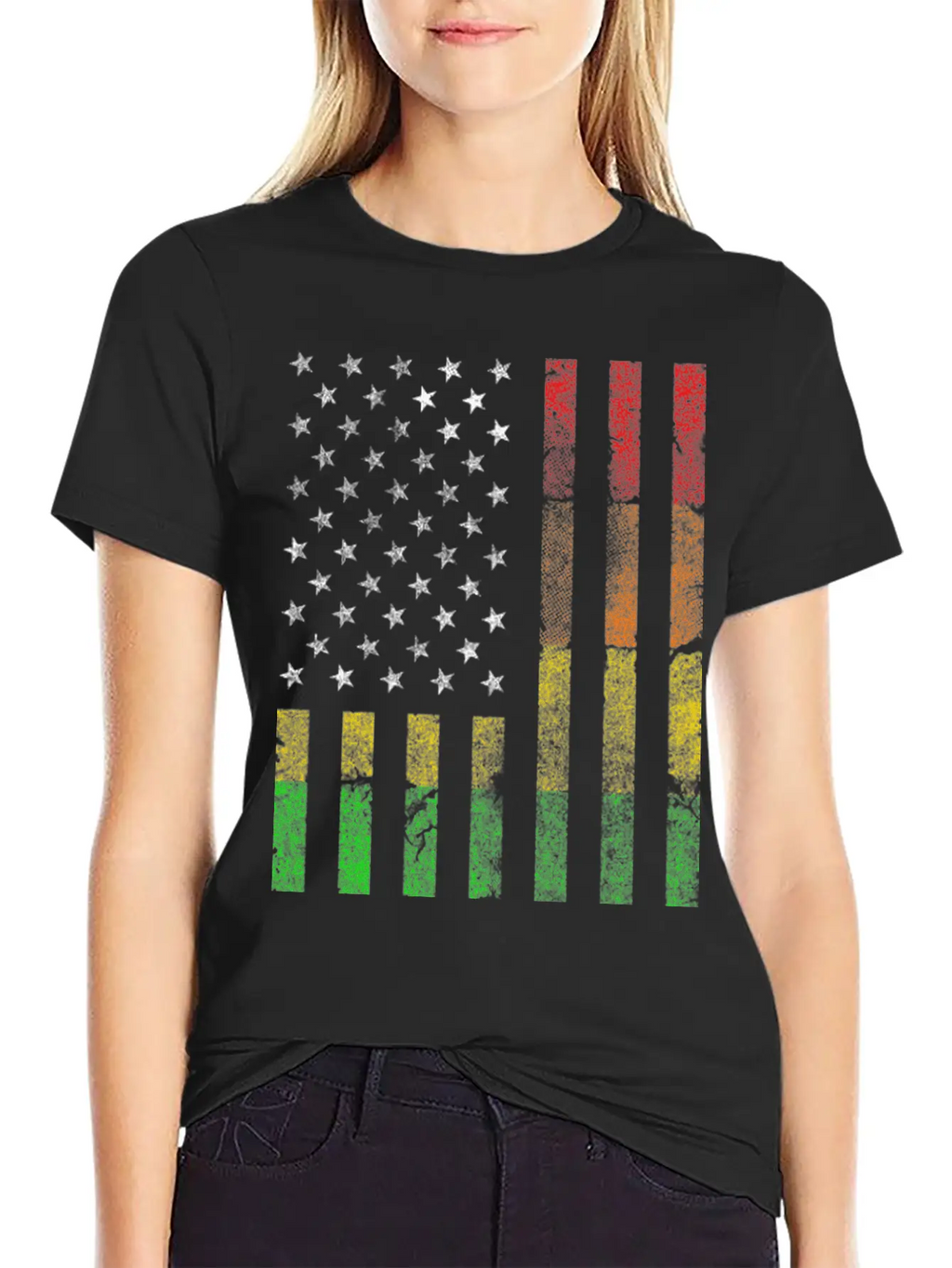 LGBT USA Flag Gay Pride Month Transgender Rainbow Basic Graphic T-Shirt – Daily Comfort In Soft Cotton