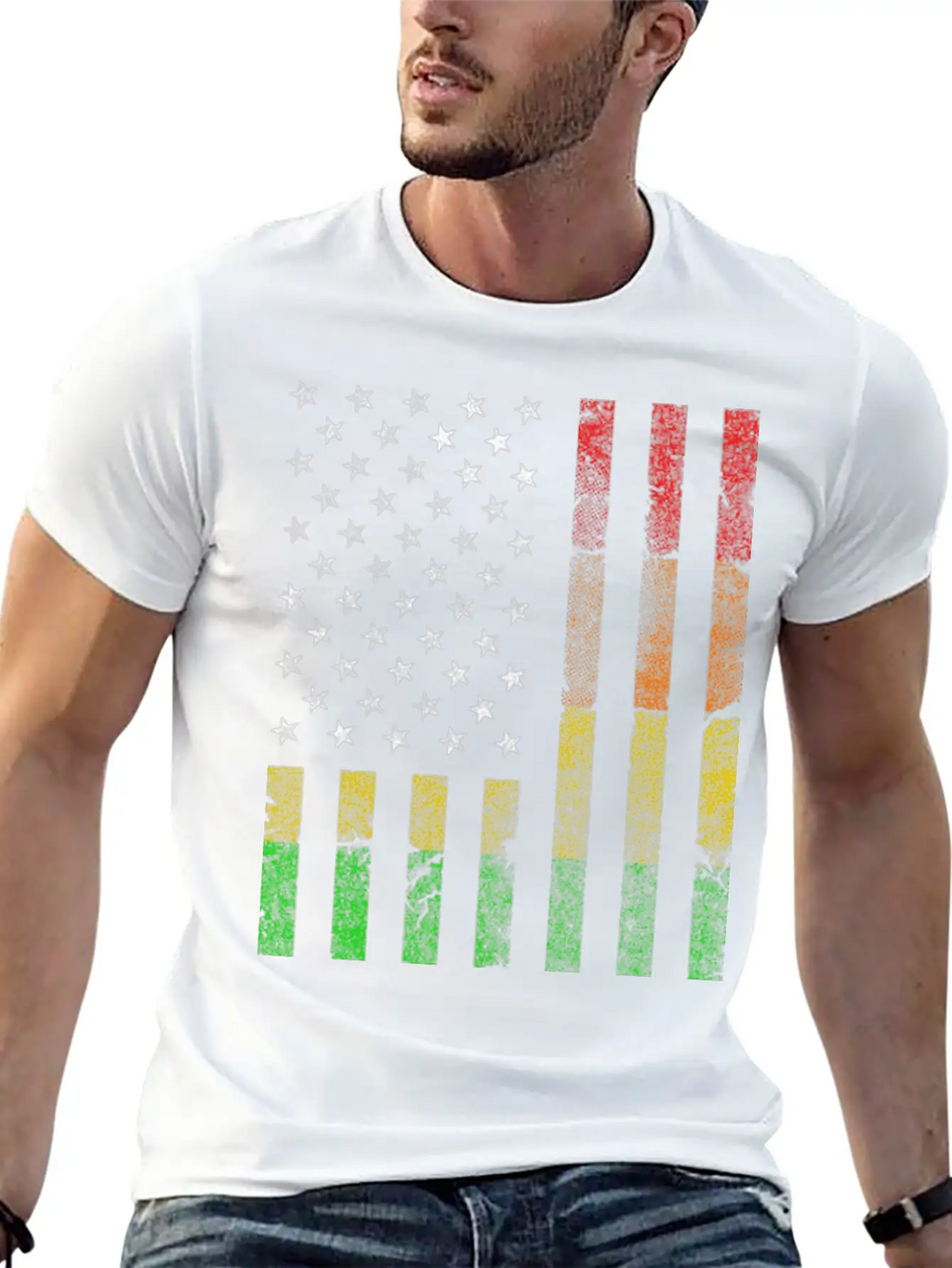 LGBT USA Flag Gay Pride Month Transgender Rainbow Basic Graphic T-Shirt – Daily Comfort In Soft Cotton