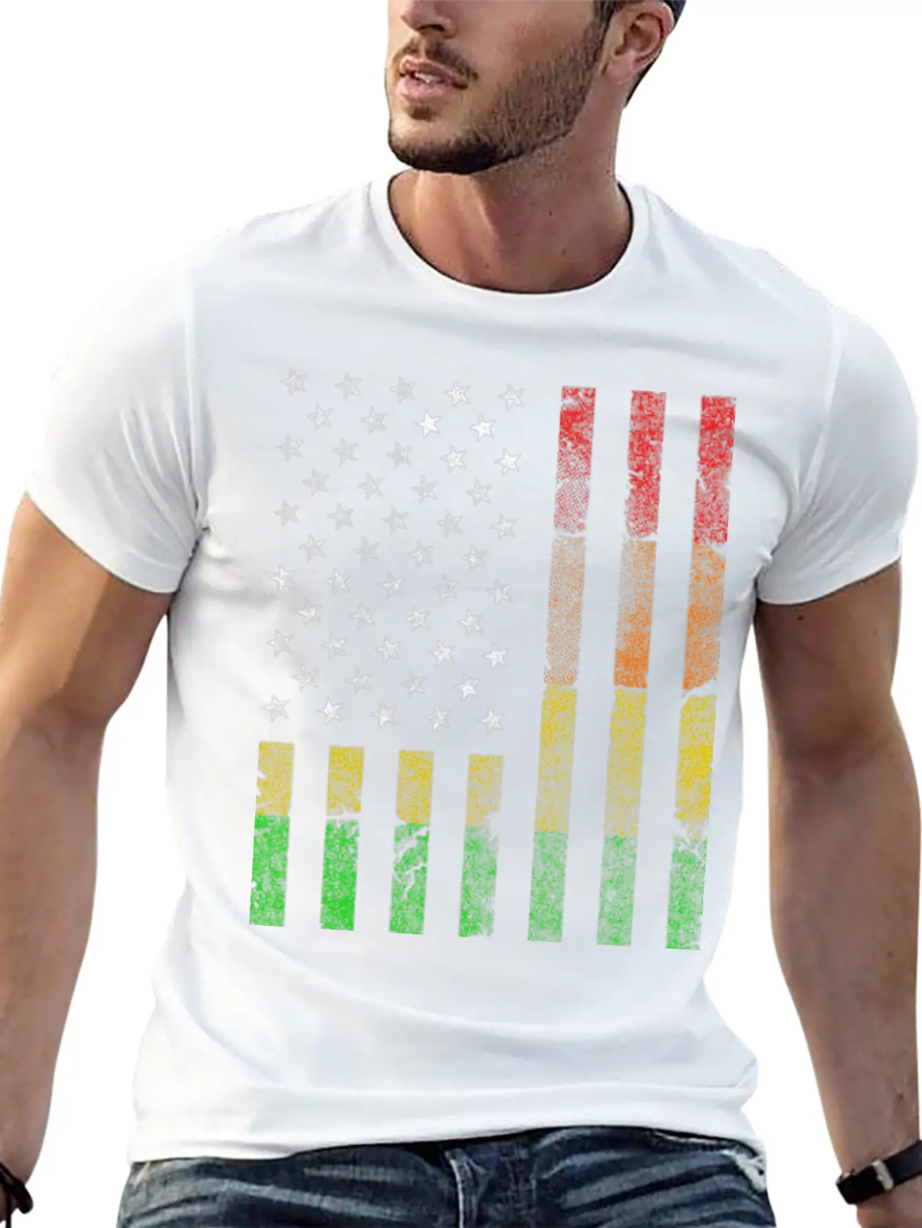 LGBT USA Flag Gay Pride Month Transgender Rainbow Basic Graphic T-Shirt – Daily Comfort In Soft Cotton