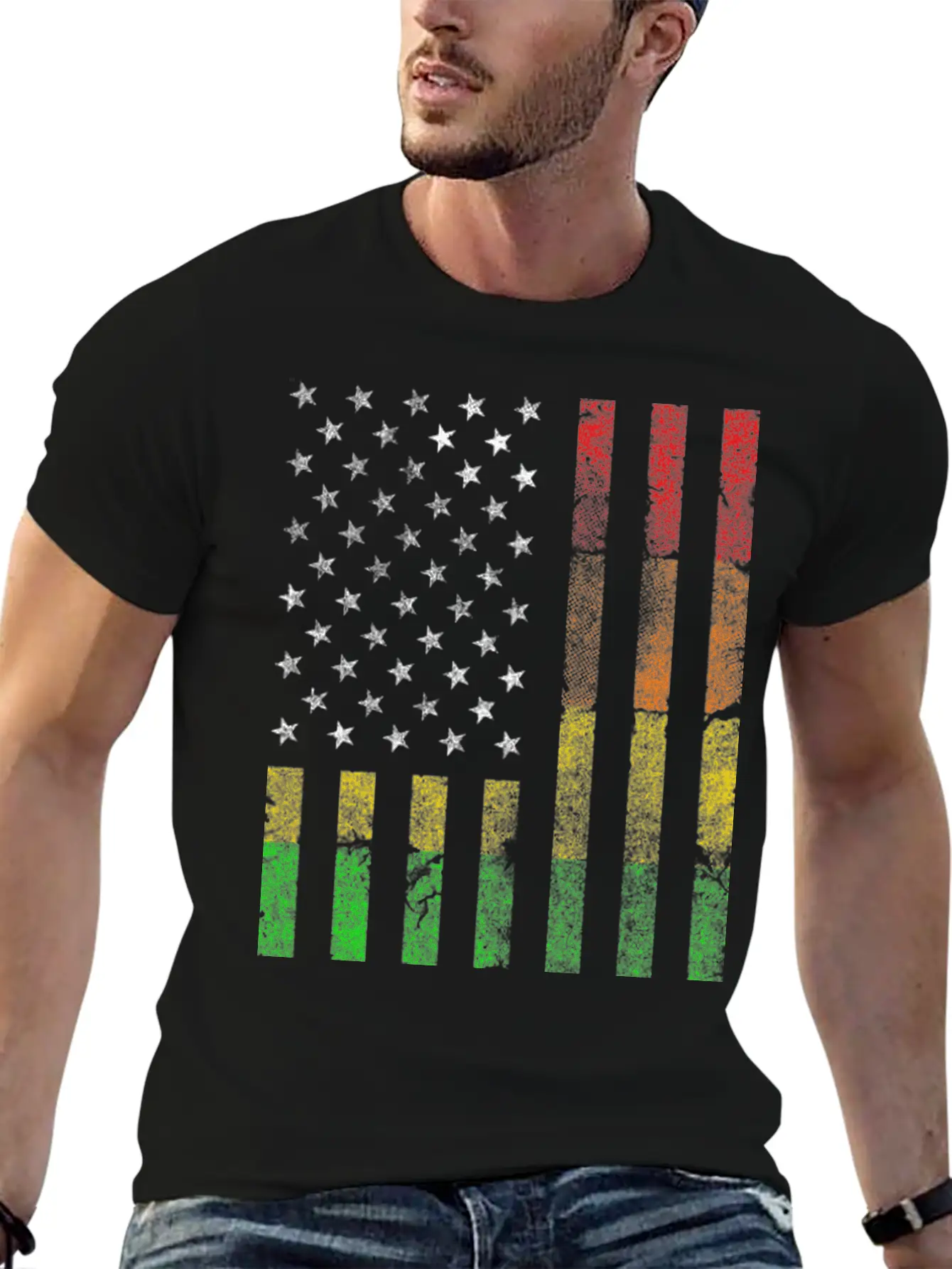 LGBT USA Flag Gay Pride Month Transgender Rainbow Basic Graphic T-Shirt – Daily Comfort In Soft Cotton