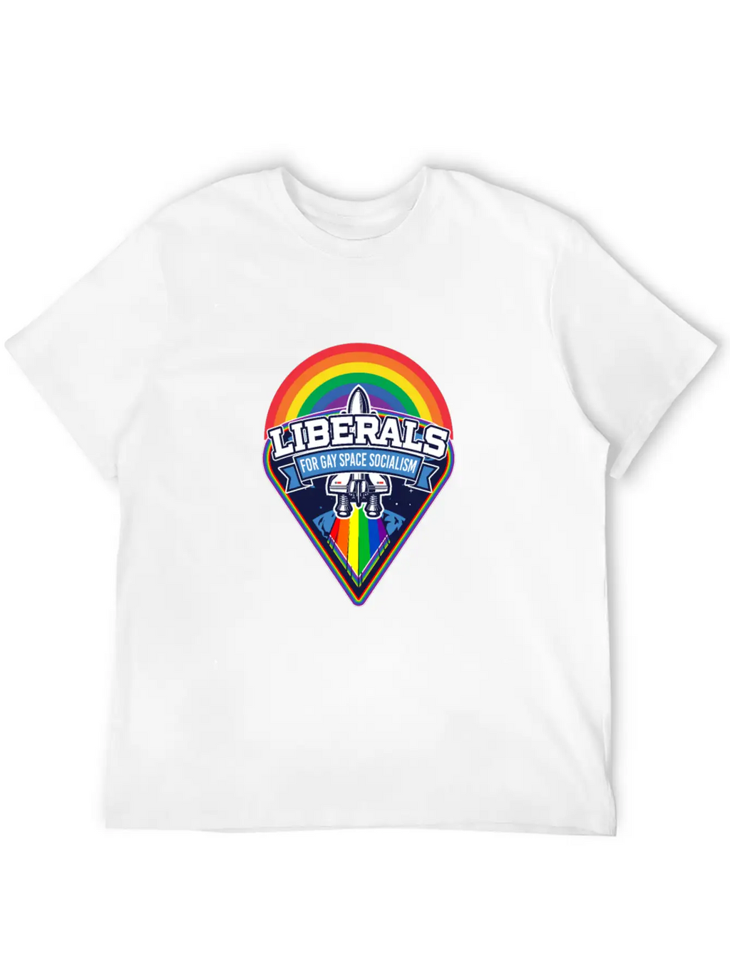 Liberals For Gay Space Socialism LGBT Basic Graphic T-Shirt – Daily Comfort In Soft Cotton