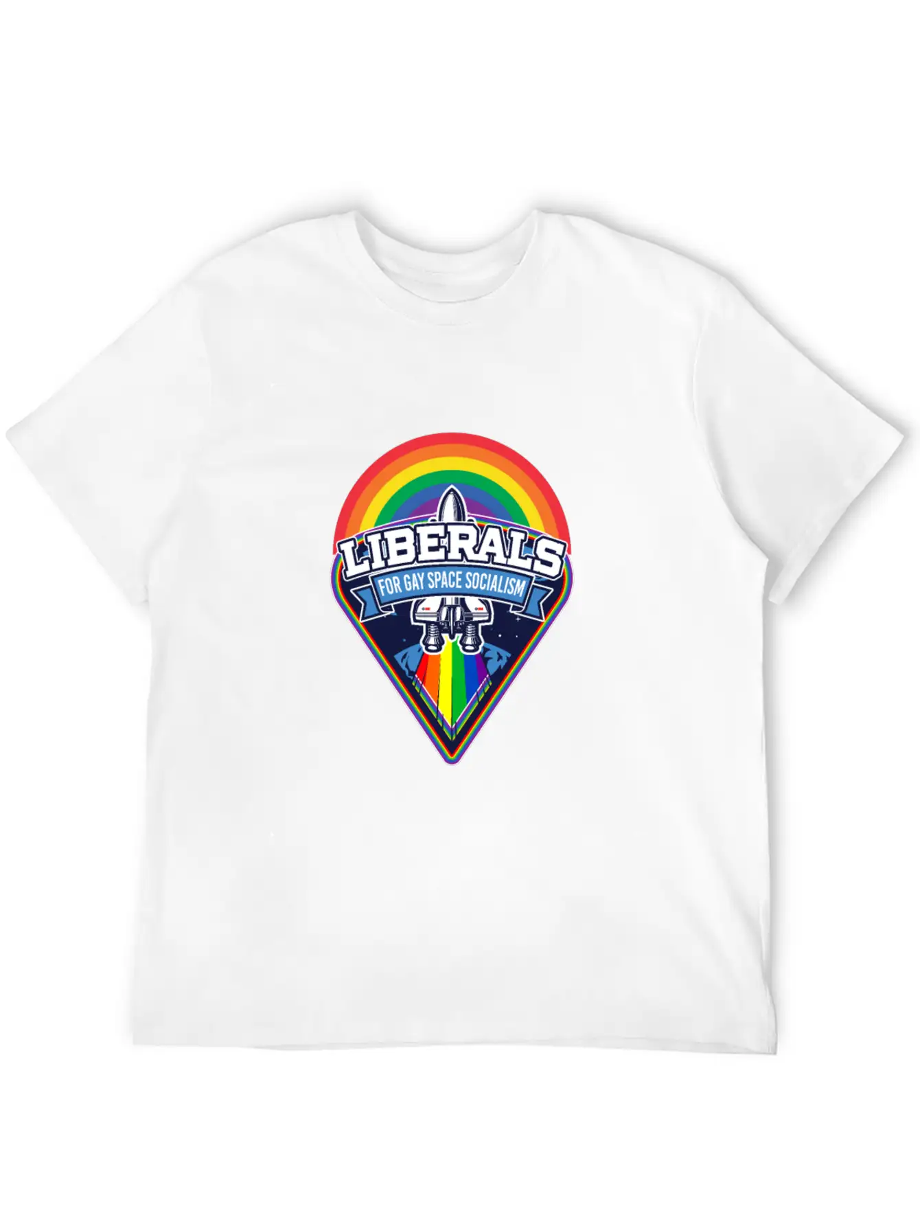 Liberals For Gay Space Socialism LGBT Basic Graphic T-Shirt – Daily Comfort In Soft Cotton