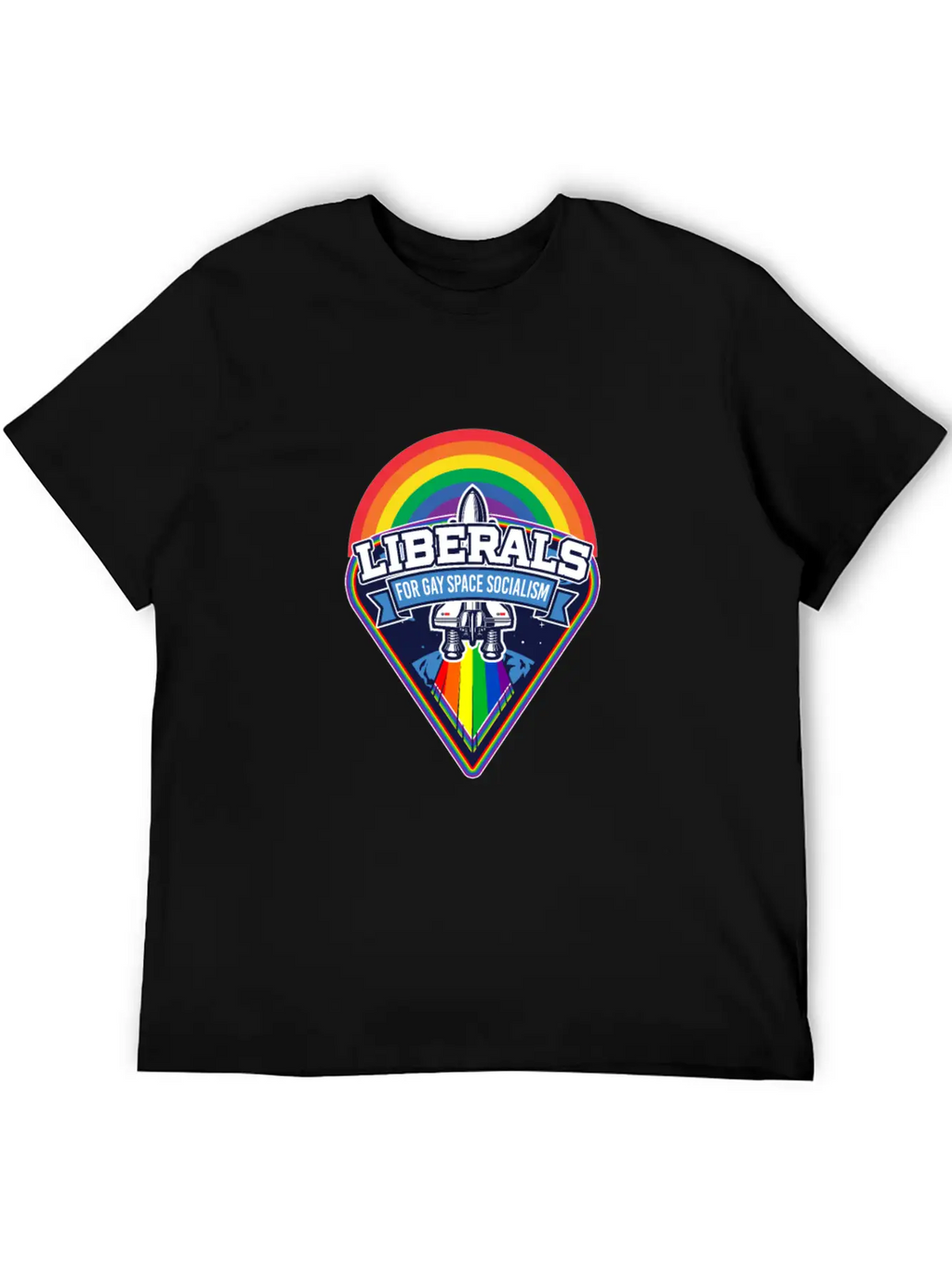 Liberals For Gay Space Socialism LGBT Basic Graphic T-Shirt – Daily Comfort In Soft Cotton